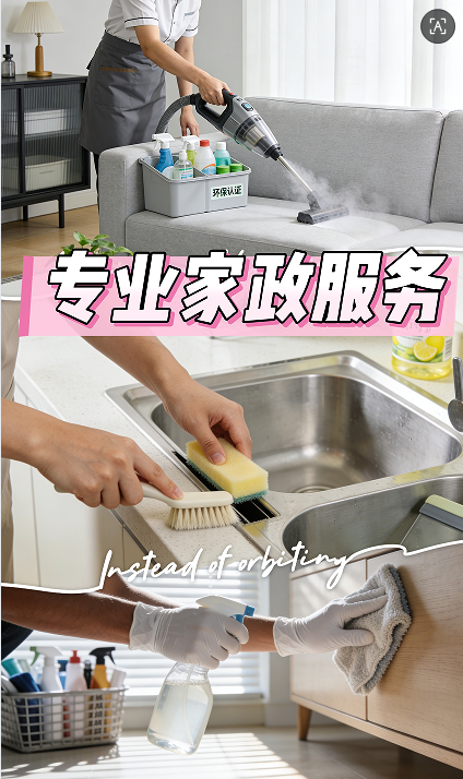專業(yè)家政服務(wù)，煥新品質(zhì)生活，貼心守護(hù)每一份潔凈與舒適  